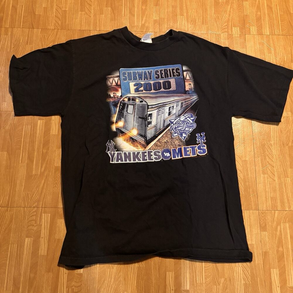 Vintage 2000 Subway Series Yankees vs Mets T-Shirt Lee Sport Men’s XL